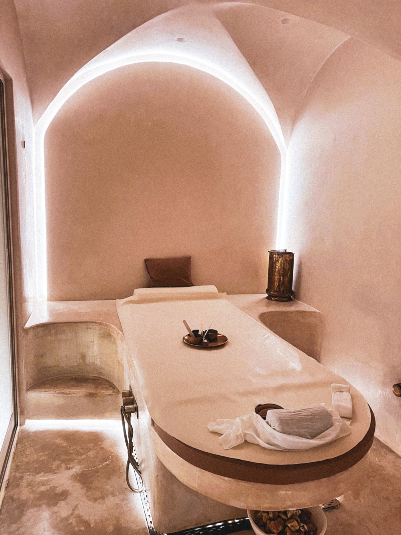 Softly lit treatment room